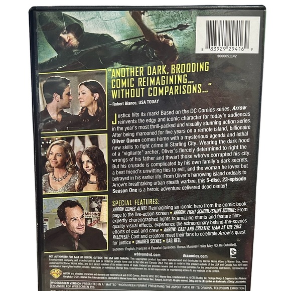 Arrow Tv Show The Complete First Season DVD Set - Picture 5 of 5